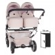 Wózek bliźniaczy 3w1 Junama Duo V3 Eco – Pink / Rosa