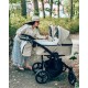 Wózek wielofunkcyjny dla bliźniaków Junama Duo V3 Eco 01 szary - twin pram grey 