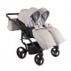 Wózek wielofunkcyjny dla bliźniaków Junama Duo V3 Eco 01 szary - twin pram grey 