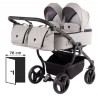  Junama Duo V3 Eco Wózek Dziecięcy dla Bliźniaków 3w1 Szary 01