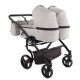 Wózek wielofunkcyjny dla bliźniaków Junama Duo V3 Eco 01 szary - twin pram grey 