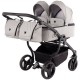 Wózek wielofunkcyjny dla bliźniaków Junama Duo V3 Eco 01 szary - twin pram grey 