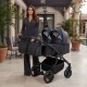 Wózek bliźniaczy 3w1 Junama Duo V3 Eco 03 Czarny – Twin Pram with Car Seats