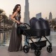 Wózek bliźniaczy 3w1 Junama Duo V3 Eco 03 Czarny – Twin Pram with Car Seats