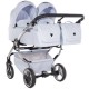 Wózek bliźniaczy 3w1 Junama Duo V3 Eco 05 – Baby Blue twin pram