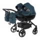 Junama Basic Duo Diamond - Wózek Bliźniaczy 3w1 - twin pram 3 in 1 02 green zielony 