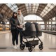 Junama Duo V3 Eco - Wózek bliźniaczy 03 czarny - Twin pram black 