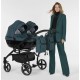 Junama Basic Duo Diamond - Wózek Bliźniaczy 3w1 - twin pram 3 in 1 02 green zielony 