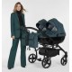 Junama Basic Duo Diamond - Wózek Bliźniaczy 3w1 - twin pram 3 in 1 02 green zielony 
