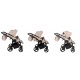 Wózek bliźniaczy podwójny 2w1 - Junama Duo V3 Eco 04 róż– pink double pram for twins