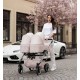 Wózek bliźniaczy podwójny 2w1 - Junama Duo V3 Eco 04 róż– pink double pram for twins