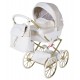 ❤️ Wózek dla lalek -  Junama Dolce Mini  07 biało złoty 