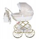 ❤️ Wózek dla lalek -  Junama Dolce Mini  07 biało złoty 