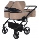 ❤️ Junama Duo v3  wózek bliźniaczy gondolą i spacerówka 2w1 beżowy 01 - twin pram beige