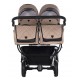 ❤️ Junama Duo v3  wózek bliźniaczy gondolą i spacerówka 2w1 beżowy 01 - twin pram beige
