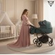 ❤️ Junama Duo v3  wózek bliźniaczy gondolą i spacerówka 2w1 beżowy 01 - twin pram beige