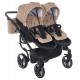 ❤️ Junama Duo v3  wózek bliźniaczy gondolą i spacerówka 2w1 beżowy 01 - twin pram beige