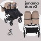 Wózek Dziecięcy Bliźniaczy 3w1- Junama Duo V 3  01 beżowy - beige   