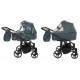wózek dla bliźniaków jeden obok drugiego  - Junama duo v3  junama twin pram