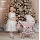 Wózek dla lalek duże retro koła JUNAMA Dolce Mini pudrowy różowy - pink doll pram 