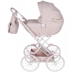 TAKO Junama Art Deco Mini - wózek dla lalek z duża gondolą różowy 