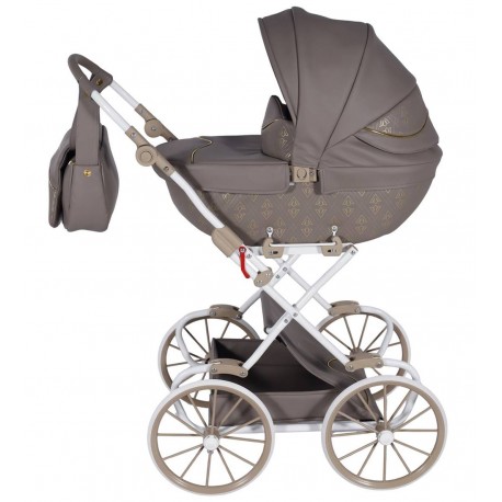 Duży wózek dla lalek gondola – Junama Art Deco Mini 02 beżowy – dadi-shop 