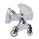 Wózek JUNAMA ELLEGANTE LAME  2w1 Błękitny Wózek Wielofunkcyjny Junama Lamé 2in1 silver prams