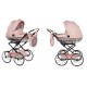Wózek dla lalek Junama Hand Craft Mini Glitter 01 jasny róż - pink dolls pram 