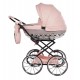 Wózek dla lalek Junama Hand Craft Mini Glitter 01 jasny róż - pink dolls pram 