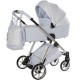 Wózek JUNAMA ELLEGANTE LAME  2w1 Błękitny Wózek Wielofunkcyjny Junama Lamé 2in1 silver prams