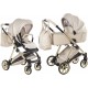 Wózek JUNAMA ELLEGANTE LAME  2w1 Beżowy Wózek Wielofunkcyjny Junama Lamé 2in1 gold prams