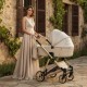 Wózek JUNAMA ELLEGANTE LAME  2w1 Beżowy Wózek Wielofunkcyjny Junama Lamé 2in1 gold prams