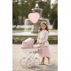 Wózek dla lalek Kunert Rossie - 01 Pink Metalic Eco - dolls pram pink 