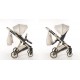 JUNAMA ELLEGANTE LAME  03 Beige 3w1 Beżowy Wózek Wielofunkcyjny Junama Lamé 3in1 gold prams