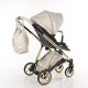 JUNAMA ELLEGANTE LAME  03 Beige 3w1 Beżowy Wózek Wielofunkcyjny Junama Lamé 3in1 gold prams