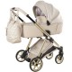 JUNAMA ELLEGANTE LAME  03 Beige 3w1 Beżowy Wózek Wielofunkcyjny Junama Lamé 3in1 gold prams