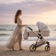 JUNAMA ELLEGANTE LAME  03 Beige 3w1 Beżowy Wózek Wielofunkcyjny Junama Lamé 3in1 gold prams