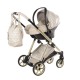 JUNAMA ELLEGANTE LAME  03 Beige 3w1 Beżowy Wózek Wielofunkcyjny Junama Lamé 3in1 gold prams