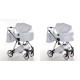Wózek JUNAMA ELLEGANTE LAME  3w1 Niebieski Wózek Wielofunkcyjny Junama Lamé 3in1 silver prams