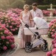 Wózek JUNAMA ELLEGANTE LAME  3w1 Różowy Wózek Dla Dziewczynki Junama Lamé 3in1 pink prams