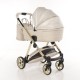 JUNAMA ELLEGANTE LAME  03 Beige 4w1 Beżowy Wózek Wielofunkcyjny Junama Lamé 4in1 gold prams