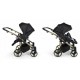 Junama Duo V3 Eco 4w1 – wózek dziecięcy dla bliźniaków - czarno złoty