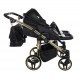 Junama Duo V3 Eco 4w1 – wózek dziecięcy dla bliźniaków - czarno złoty