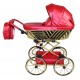 Wózek dla lalek Sojan Royal - wyjątkowy piękny czerwono złoty model 05