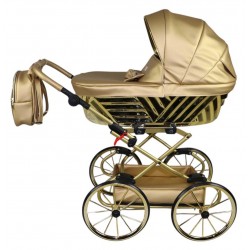Wózek dla lalek Sojan Royal – królewski złoty model 06