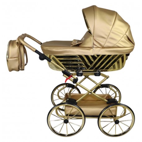 Wózek dla lalek Sojan Royal – królewski złoty model 06