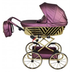 Fioletowy Wózek dla lalek Sojan Royal 03 - purple doll pram