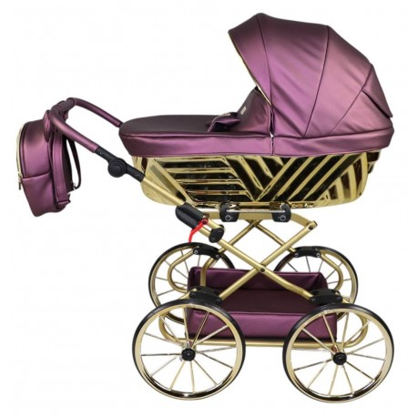 Fioletowy Wózek dla lalek Sojan Royal 03 - purple doll pram