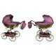 Fioletowy Wózek dla lalek Sojan Royal 03 - purple doll pram