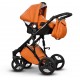 ❤️ Lonex Galaxy wózek dziecięcy pomarańczowy wielofunkcyjny 3w1 z fotelikiem eko skóra